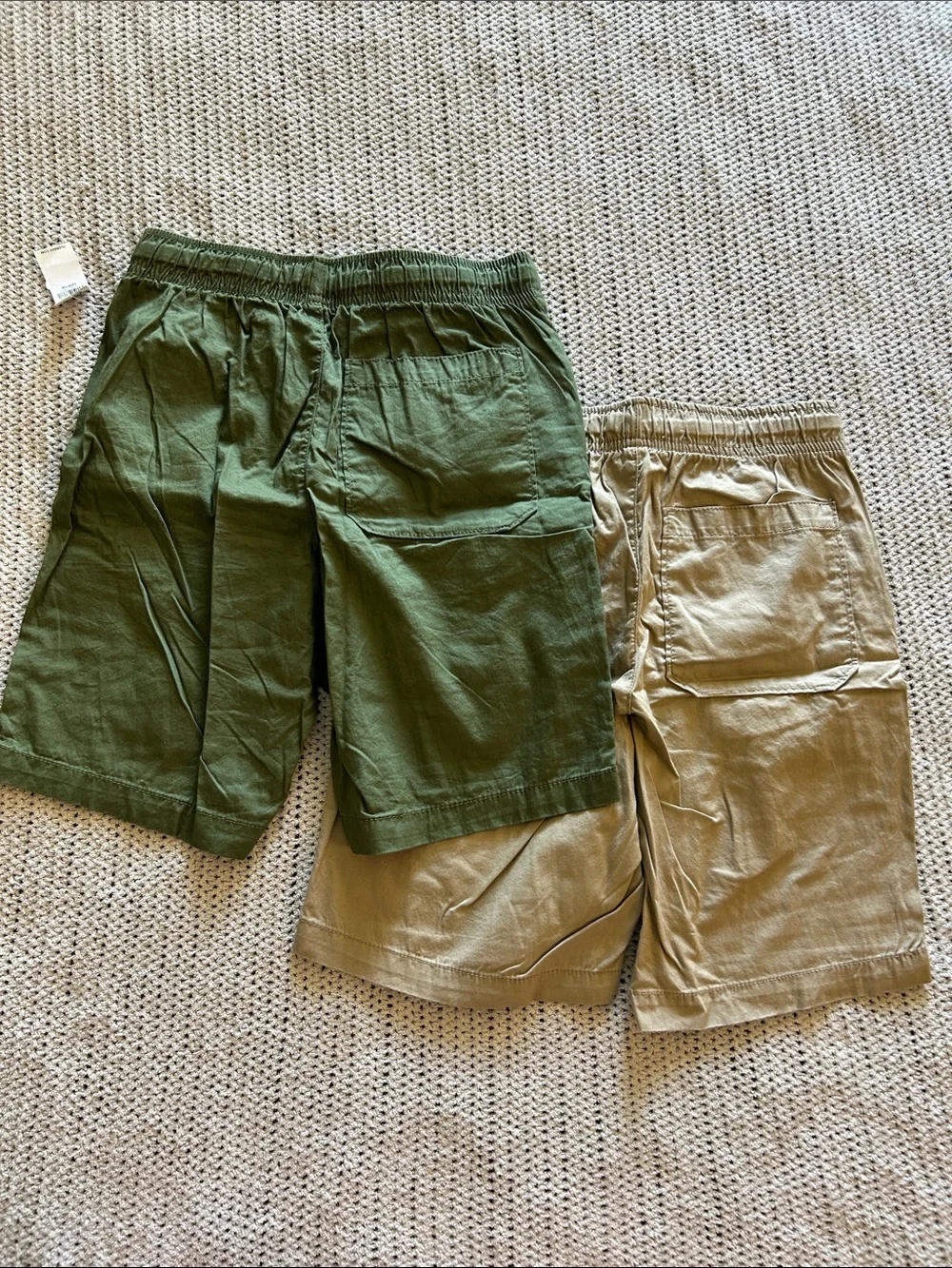 Boy’s Old Navy Olive and Khaki Drawstring Shorts